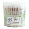 Tree Story One-Touch Wooden Stick Round Cotton Swabs 200pcs 9059 6ea