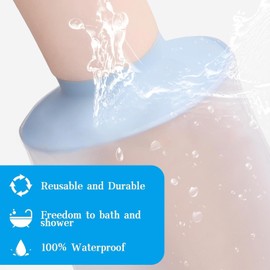 Leg cast Covers for Shower, Waterproof Full Leg Shower Protector Watertight Protection to Broken Leg, Knee, Foot, Ankle Wound, Burns Reusable (Style 1, 44 * 64.7CM)