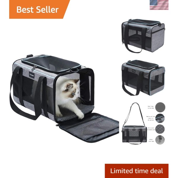 Unbranded Cozy Collapsible Pet Carrier for Cats & Small Dogs