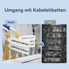 NIIMBOT Thermal Cable Labels, 12.5 x 109 mm Label Printer,