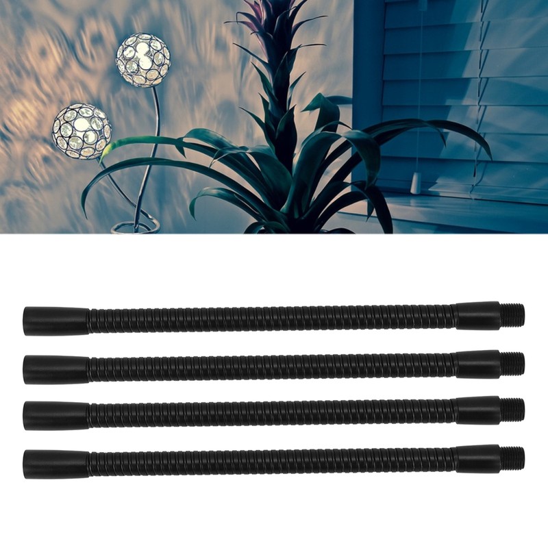 4 Pcs Gooseneck Lamp Hose Aluminium 10mm Caliber Flexible Table