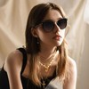 CARFIA Retro Black Acetate Cat Eye Sunglasses for Women Polarized