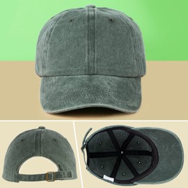 Mulor Baseball Cap Women's Men's Baseball Cap Adjustable Baseball Cap 100% Cotton, 02 Olive