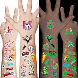 45 Pcs Soccer Temporary Tattoos – Sports Theme Party Favors for Kids, Teens & Adults – Soccer Stickers for Parties, Goodie Bags & Events