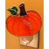 Stained Glass Pumpkin Night Light - Autumn Fall and Halloween