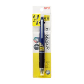 Mitsubishi Pencil MSXE510038P.9 Multi-function Pen Jet Stream 4&1 0.38 Navy Easy Writing
