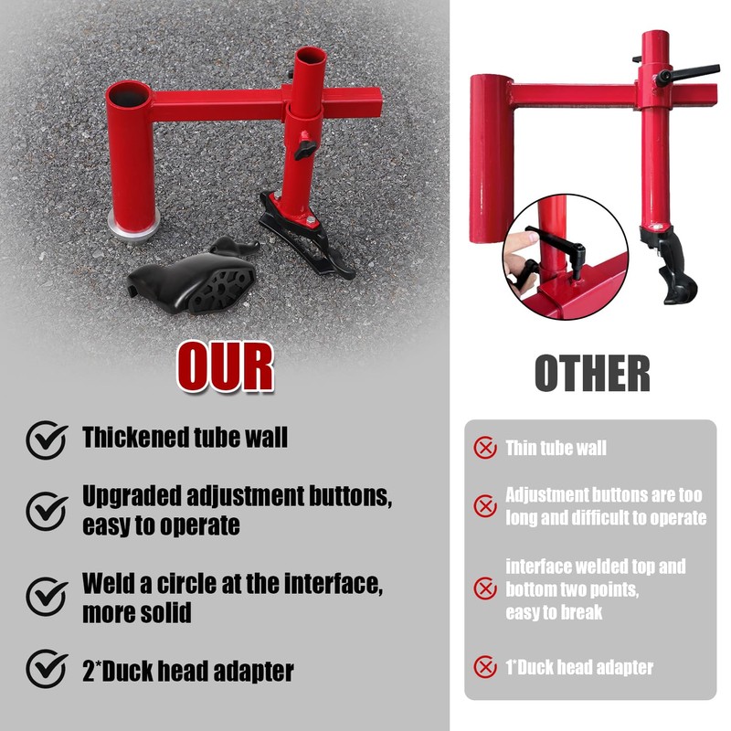 ATOLS Upgraded Manual Tire Changer Kit with 2 Duck Head