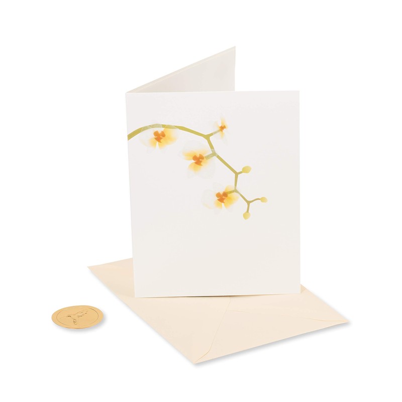 Papyrus Blank Card (Elegant Flowers)