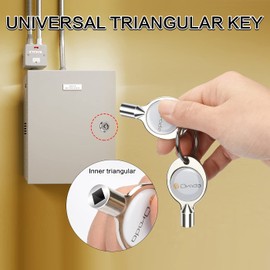 Drado 2 Pack 5mm Radiator Bleed Keys Solid Radiator Valve Clock Key Square Opening Keys Radiator Air Bleed Key Radiator Valve Vent Key for Screw Air Valve Faucet with Keyring