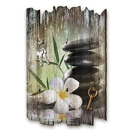 Kreative Feder Innere Ruhe HSB087 Designer Key Rack Hook Rack Country House Style Shabby Wooden 30 x 20 cm