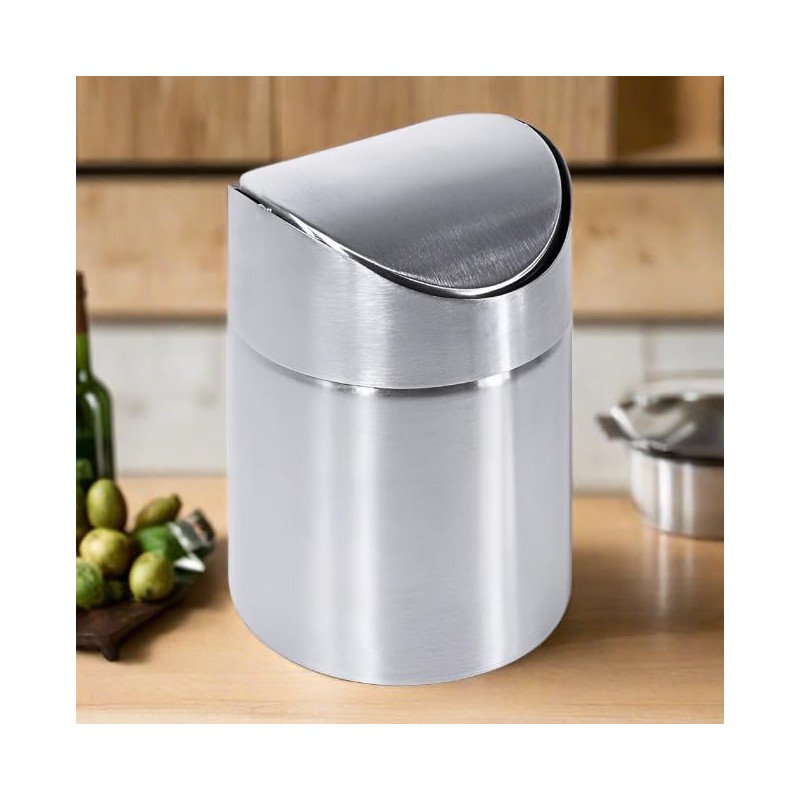 Cuisinox in-Home Stainless Steel Countertop Compost Bin, 4.7" x 6.6"