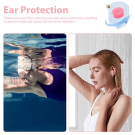 20 Pairs Wax Ear Plugs for Sleeping, Waterproof Noise Cancelling Earplugs, Reusable Wax Earplugs Soft Moldable Ear Plugs with Carry Case for Swimming, Studying, Airplane Sleep and Work