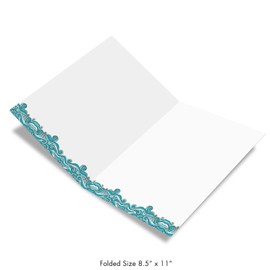 NobleWorks - 1 Jumbo Blank Greeting Card (8.5 x 11 Inch) - Inspirational Bible Verse, All Occasion Stationery Notecard - Holy Sentiments J2380BOCB