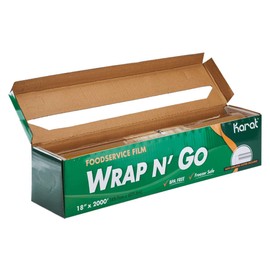 Karat 18-Inch x 2000 ft WRAP N’ GO Foodservice Film with Serrated Cutter