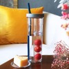 FRLUYNG Water Bottle with Fruit Container, 700 ml, Water Bottle
