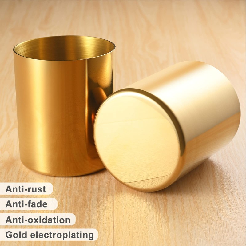Gold Pen Holder for Desk, 304 Stainless Steel Pen Organizer