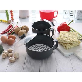 NEED&NEED Mircowave Smart Steamer with Safe Handle for bibigo Dumpling Wonton Potstickers Steamed Dumplings Instant noodles Ramen BPA Free 1500ml, 1100ml 6pcs