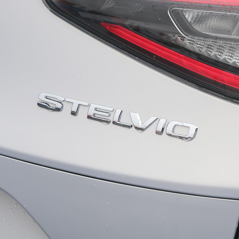 Silver Q4 Stelvio Sticker Car Tail Logo Styling Emblem Stickers