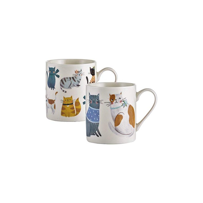 Price & Kensington Cosy Cats Assorted Fine China Mugs