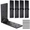 Lainballow 4 Pcs Heavy Duty Gate Hinges, Black Door Hinges,