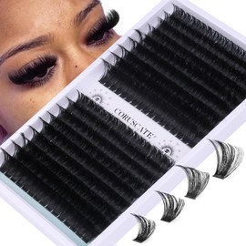 CORUSCATE Cluster Lashes 120D+150D Thick Individual Eyelashes Long Strip Lashes Individual Cluster 14-20mm D Curl Eyelash Clusters 288pcs Volume Eyelash Individual Tatti Lashes DIY Lash Extension by CORUSCATE