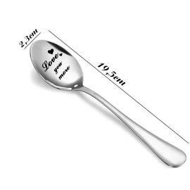 Love You More Engraved Coffee Spoon, Wedding Gift, Unique Cooking Gift, Sign of Love on Special Occasions, Valentine's Day, Birthday Gift