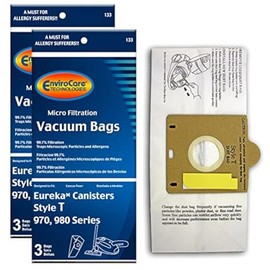 EnviroCare Replacement Micro Filtration Vacuum Eureka Style T Canisters 6 Bags, White