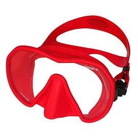 Beuchat Maxlux S Diving Mask for Narrow Face Shapes, Colour: Red