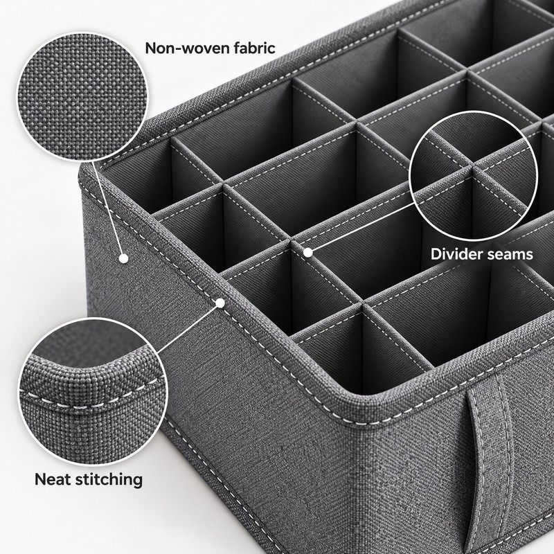Foldable Underwear Organizer for Drawers & Closets – Non-Woven Fabric