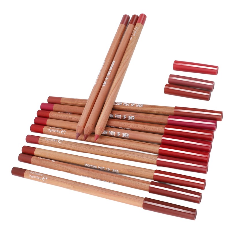 12 Colors Lip Liner Matte Lipstick Lipliner Waterproof Sweat Resistant
