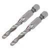 sourcing map 2 Pieces Combined Drill Tap TiAlN Coated Cobalt
