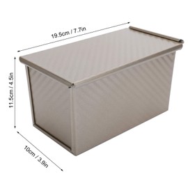 Caja para molde de pan Molde para hornear antiadherente dorado para el hogar con tapa Suministros de cocina Utensilios para hornear de cocina para ladrar, panes y pastel,Botes para Pan y Pan de Caja