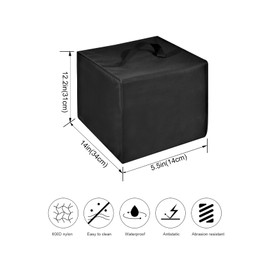 Iced Coffee Maker Dust Cover Compatible With Keurig K-Iced Coffee Maker, Single Serve K-Cup Pod/Keurig K-Mini Single Serve Coffee Maker Black14"D x 5.5"W x 12.2"H