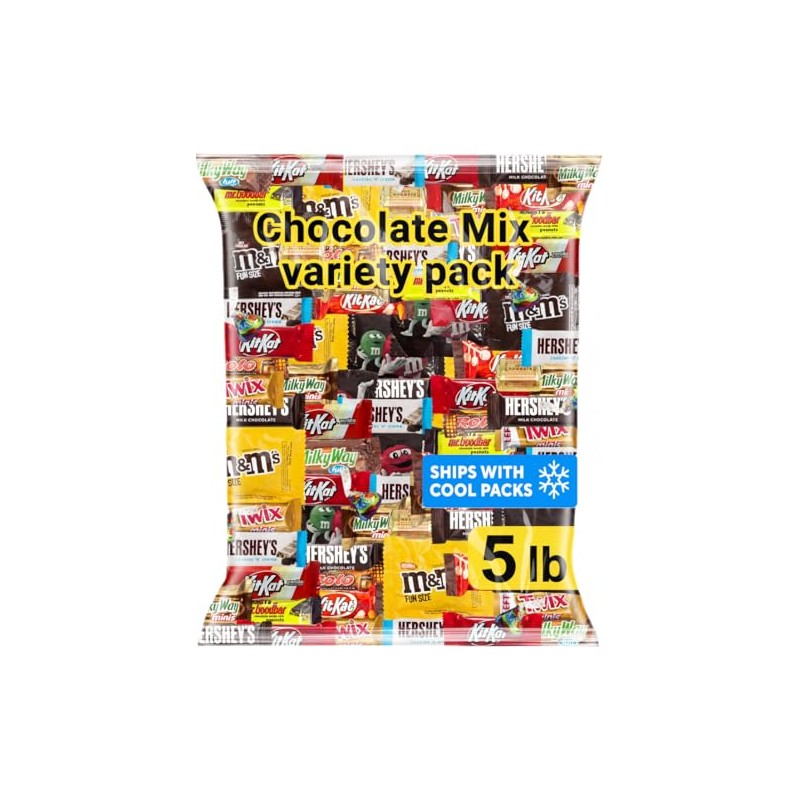 Chocolate Assorted Bulk Candy Variety Pack 5lb - Mini Chocolate