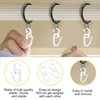 VACUBXBY 150 Pack Curtain Hooks Plastic White, Premium Drapery Hooks