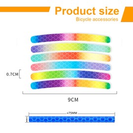 NHPY Pack of 116 Bicycle Spoke Reflectors, 360° Visibility Reflectors Bicycle, Set Reflector Sticker Bicycle and Reflective Star Decoration for Girls and Boys Bicycle Spoke Decoration, a