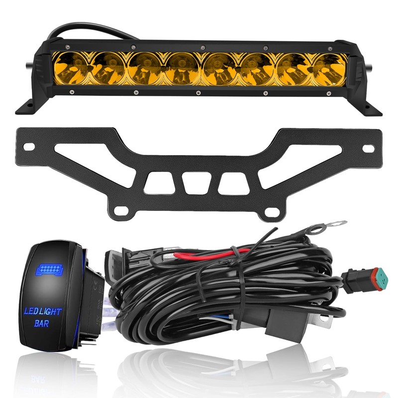 Chelhead Yellow Can Am X3 Light Bar Shock Tower Mount