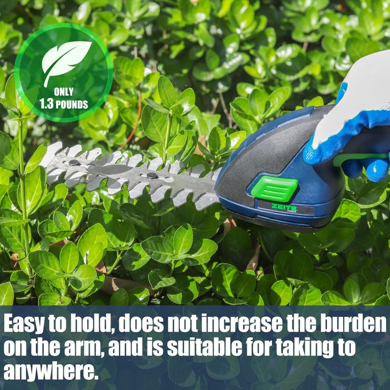 ZEITE 7.2V Grass Shear & Shrubbery Trimmer, 2-in-1 Cordless Grass