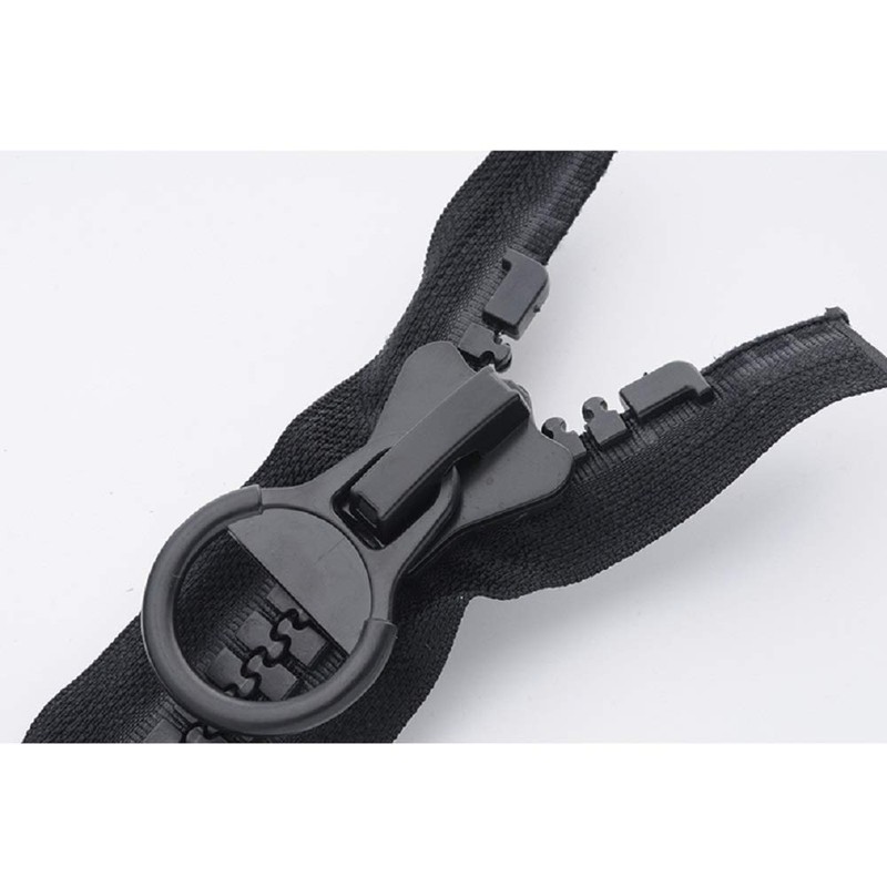 Extra Large Zipper Jumbo Zipper Double-Sided Open Black Resin Zipper