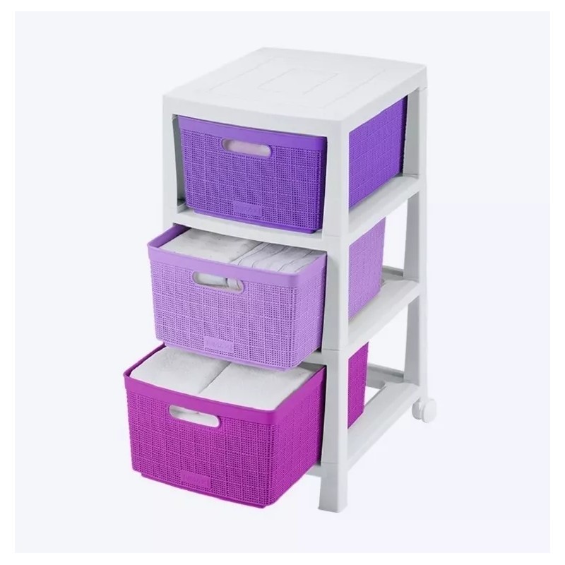 Rimax Cajonero Infantil De 3 Gavetas Multicolor Para Niña