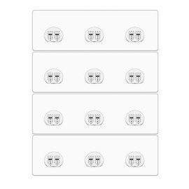 MIUTME 4-Pack Shower Caddy Adhesive Replacement, Strong Adhesive Hooks Strips,Transparent Shower Shelf Adhesion Stickers No Drilling,for Soap Holder, Bathroom Corner Shelves and Kitchen Racks