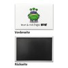 Cheeky Monster in Purple/Green Souvenir Magnet with Funny Saying "Bevor