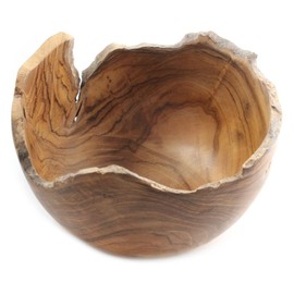 Windalf Nila Rustic Snack Wooden Bowl Diameter 14 cm Nut Bowl Decorative Bowl Root Wood