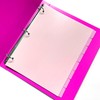 3-Ring Pink Binder Plastic Divider Set, 8-Tab Sturdy Plastic Dividers