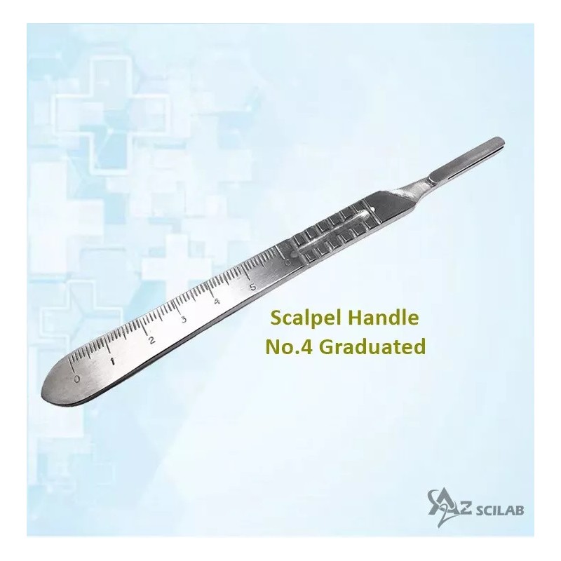 A2Z Scilab 100Sterile Blades #24 + Metal Handle #4+ Blade