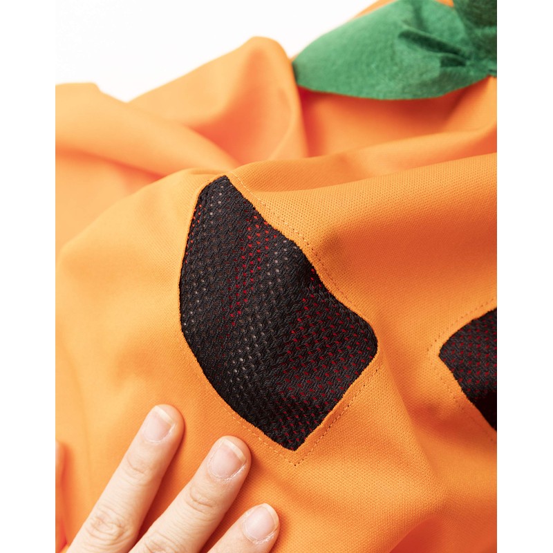 Clearstone Cosplay Halloween 2-Way Teru Pumpkin Poncho, Unisex, Orange