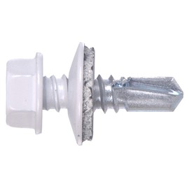 The Hillman Group 48049 14 X 7/8-Inch White Painted Head Lap Stitch Screw, 1-Pound