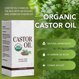 BodyJ4You BodyJ4You USDA Organic Jojoba Wax Castor Oil - Skin Care Body Moisturizing Face Wax Hair Care Healthy Nails - Cold Pressed 100% Pure Natural Non-GMO Hexane Free - Pack of 2 x 2 Fl Oz