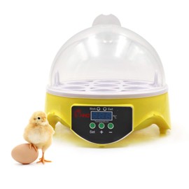 Incubator Chickens, 7 Small Eggs, Incubator, Poultry Incubator, Intelligent Digital Temperature Control, Chicken Duck, Quail Eggs, EU Plug