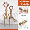 Tanstic 8Pcs M8 Concrete Eye Bolt Expansion Eyebolt Concrete Anchor
